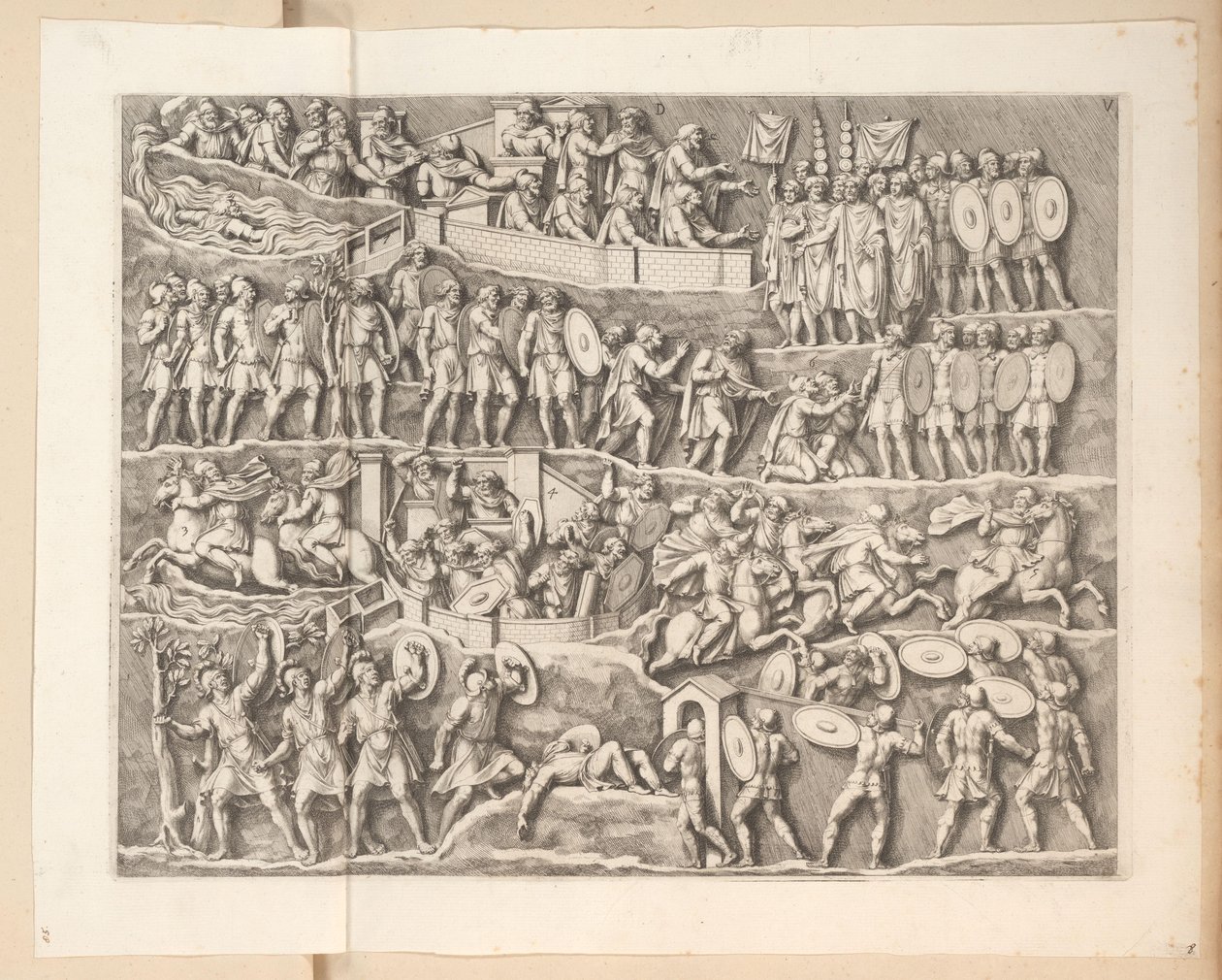 Relieves en el Arco de Septimio Severo en Roma de Pietro Sante Bartoli