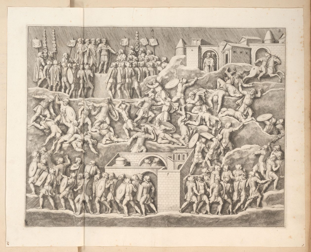 Relieves en el Arco de Septimio Severo en Roma de Pietro Sante Bartoli