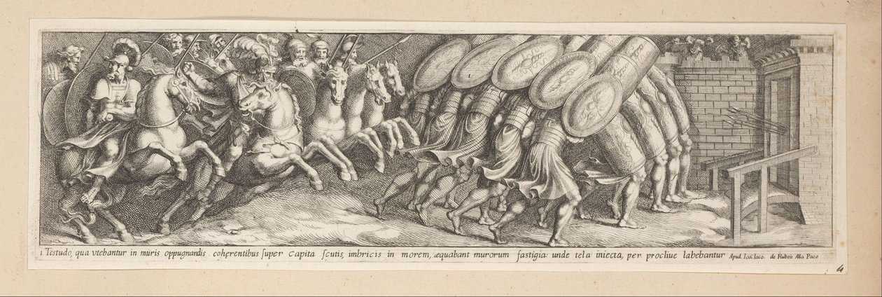 Soldados al ataque Historia del emperador Constantino (título de la serie) de Pietro Sante Bartoli