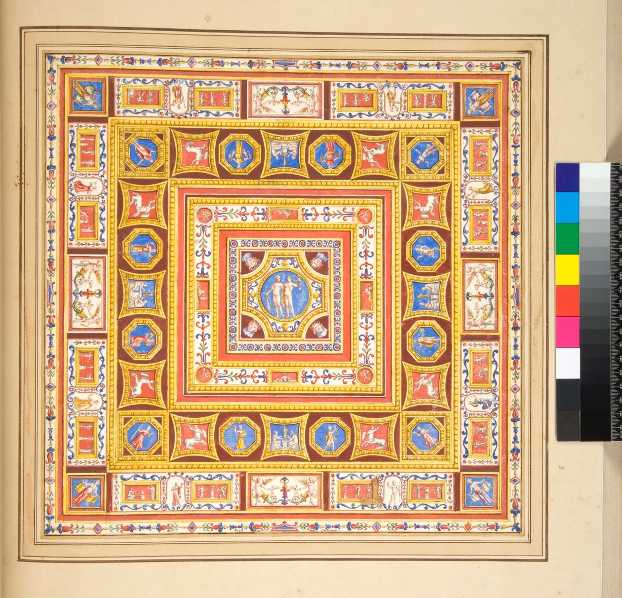 Diseño para un fresco de techo de Pietro Santi Bartoli