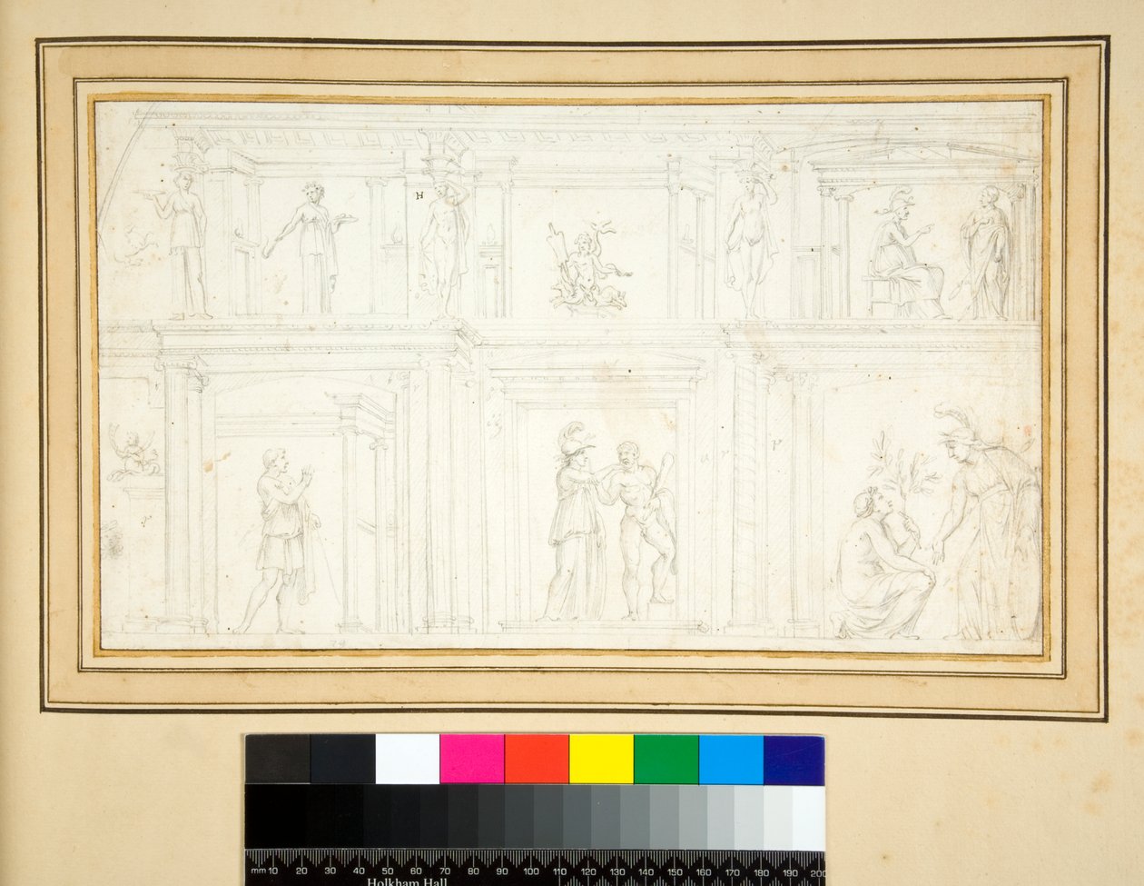 Fragmento de una pintura mural de Pietro Santi Bartoli
