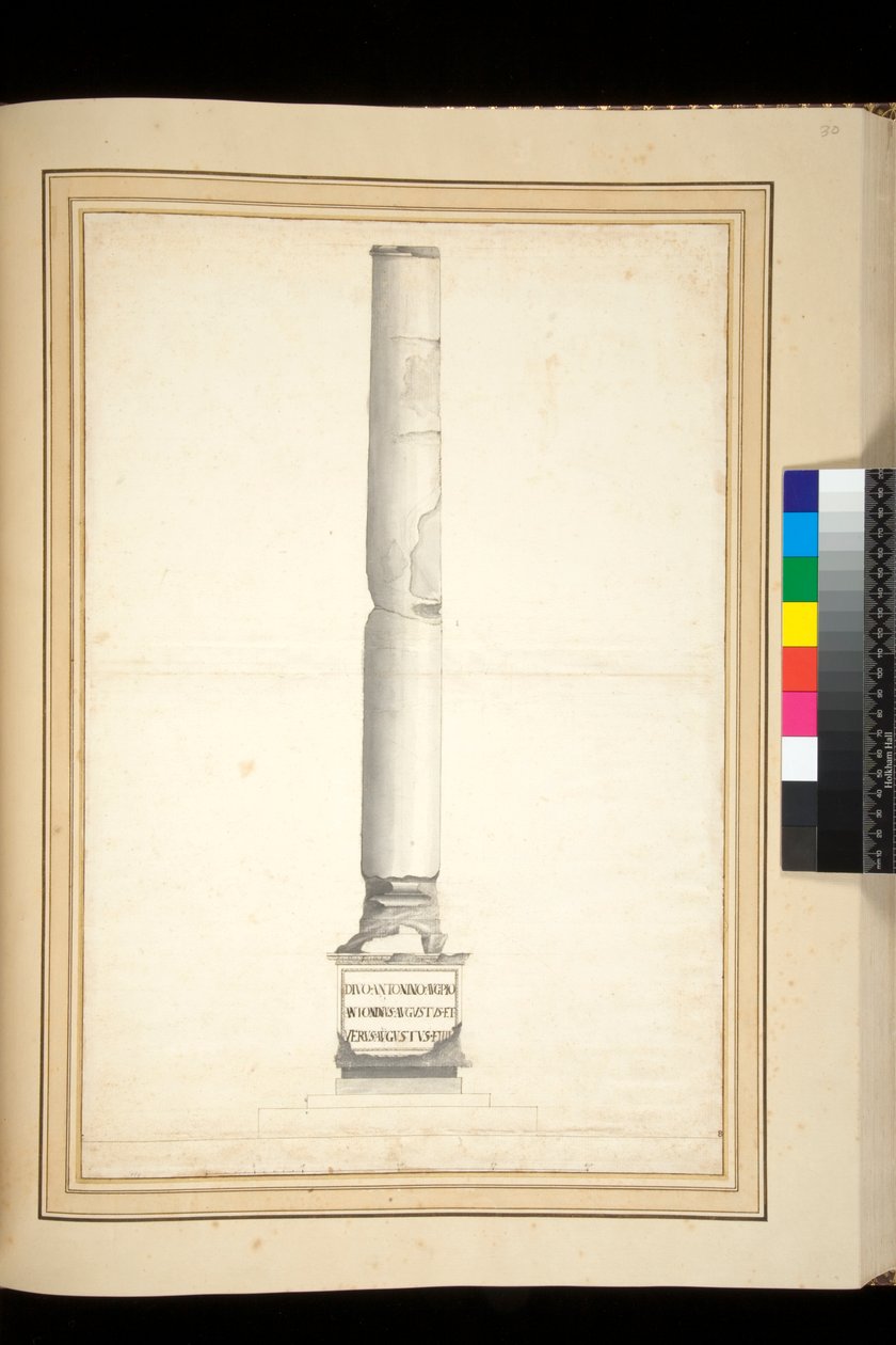 La columna de Antonino Pío (antes de la restauración) de Pietro Santi Bartoli