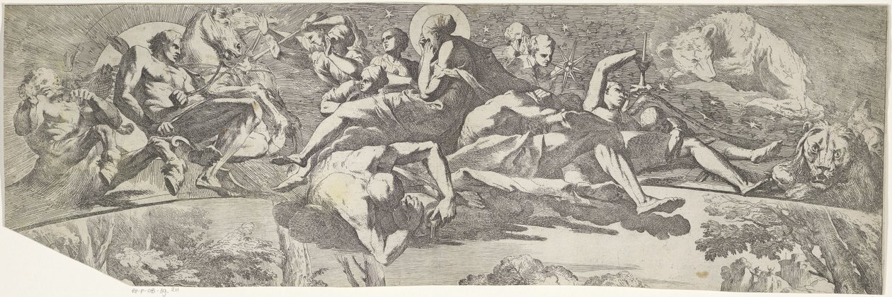 Alegoría del Otoño (parte superior) de Pietro Testa