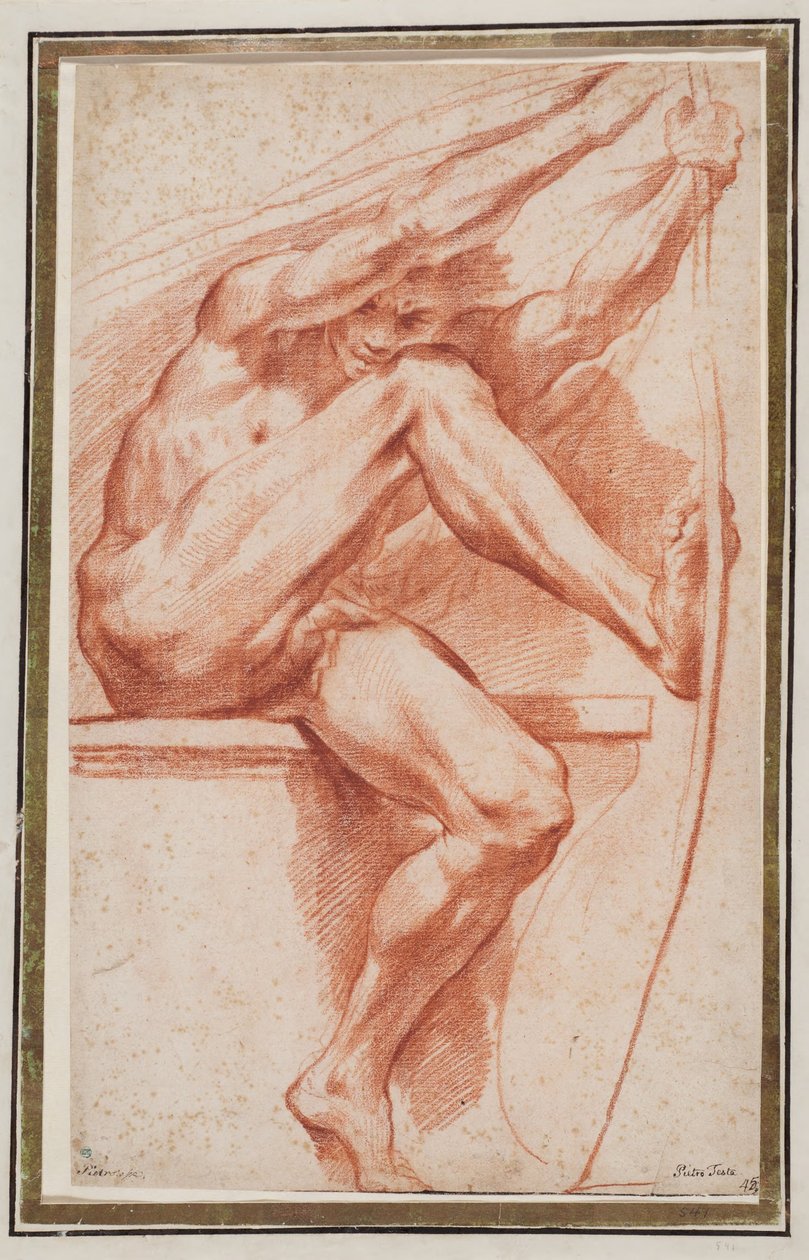 Studie für die Figur des Apollo in "Sommer" de Pietro Testa