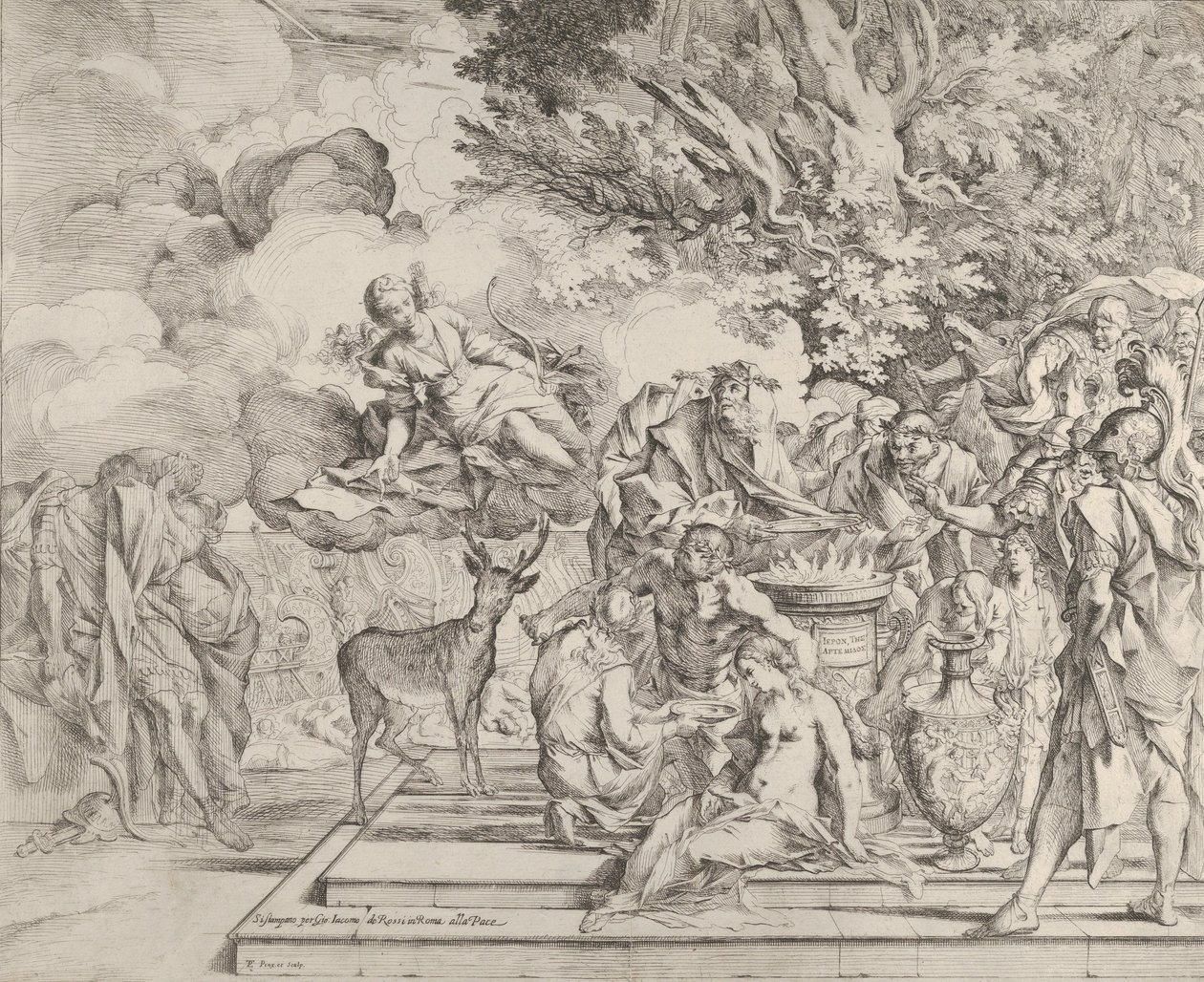 El sacrificio de Ifigenia, ca. 1640-42 de Pietro Testa