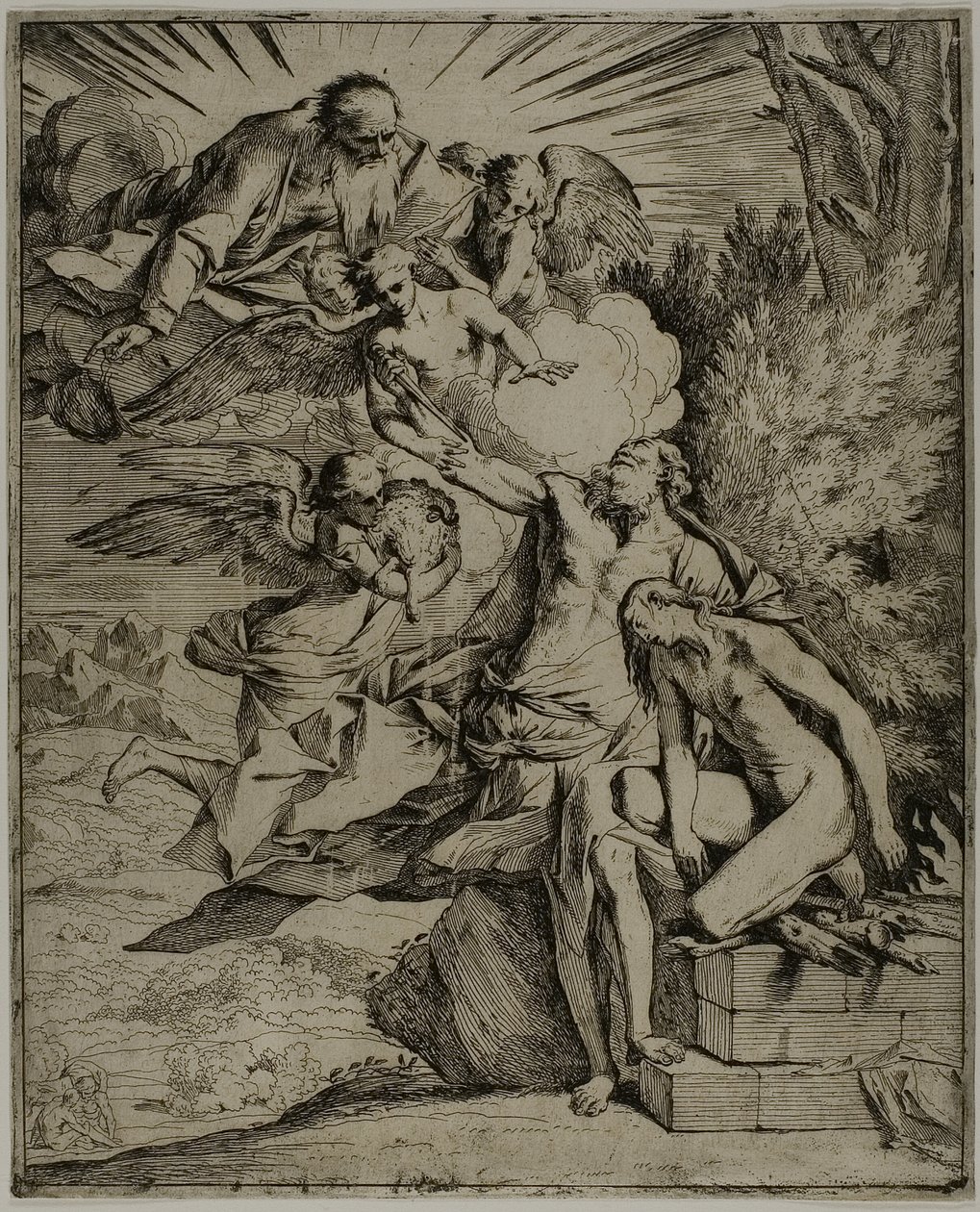 El sacrificio de Isaac de Pietro Testa