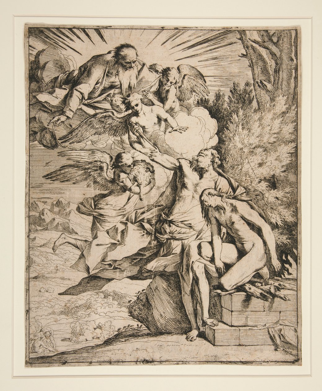 el sacrificio de isaac de Pietro Testa