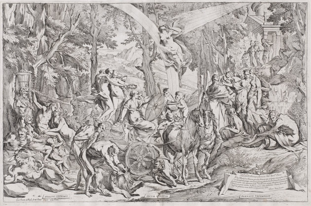 El triunfo de la pintura en el Parnaso de Pietro Testa