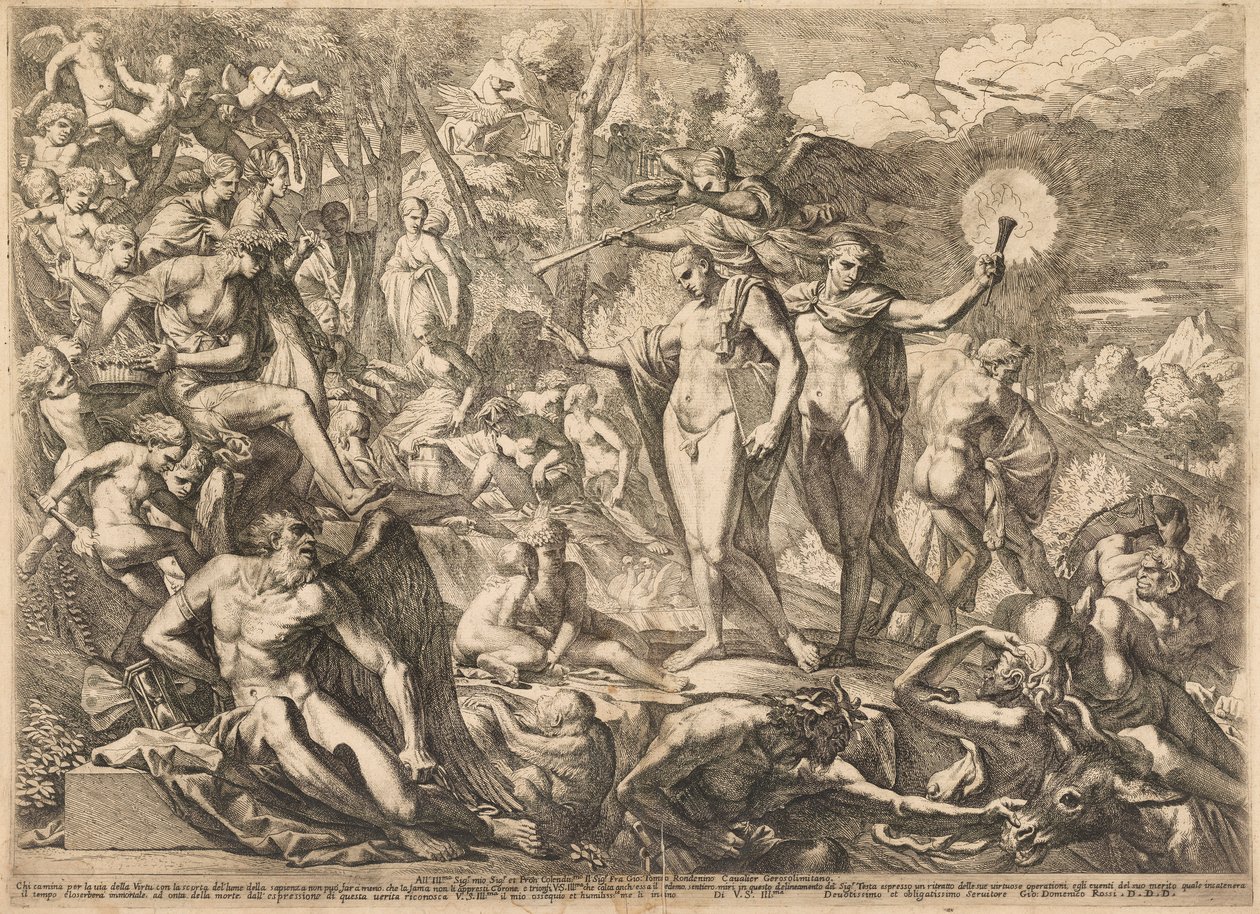 El triunfo del artista virtuoso sobre el Parnaso de Pietro Testa