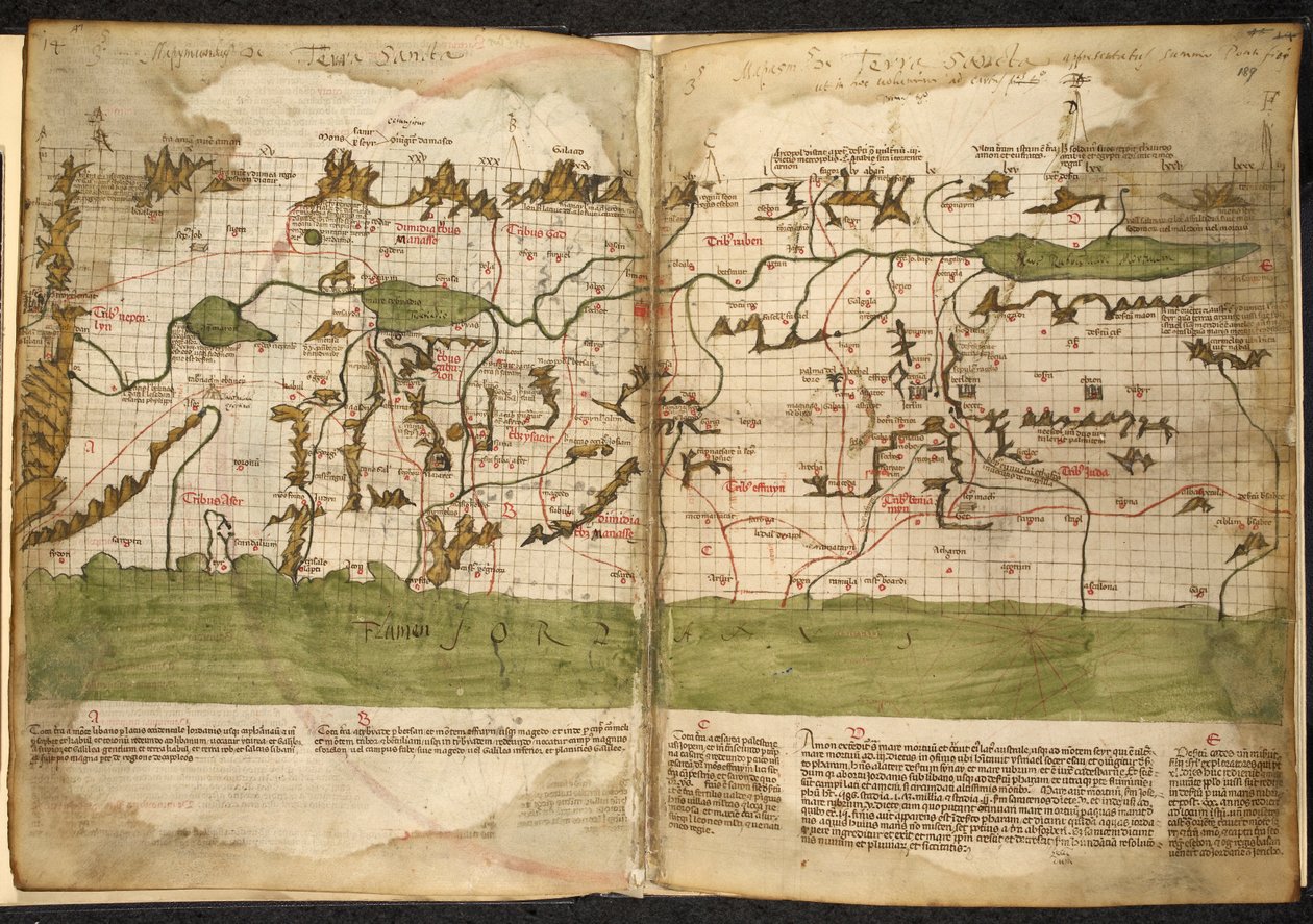 Mapa de Tierra Santa. de Pietro Vesconte