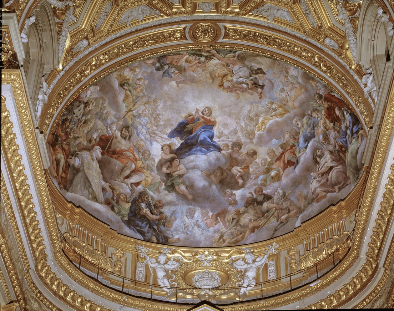 Asunción de la Virgen Fresco de Pietro da Cortona (1596-1669) 1652 Roma, Chiesa di Santa Maria in Vallicella Italia de Pietro da Cortona