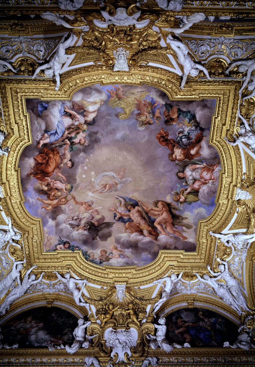Cosme I de Médici llevado ante Júpiter por la Victoria y Hércules de Pietro da Cortona