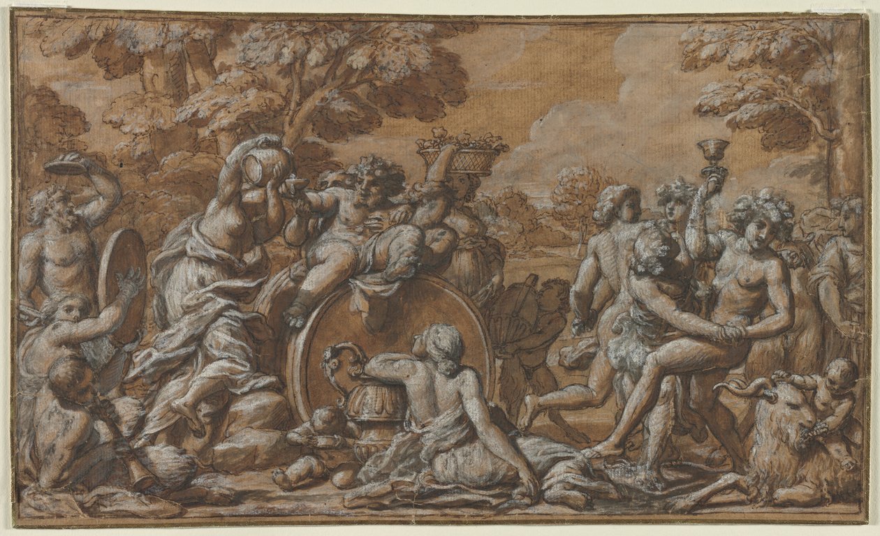 Bacanal, 1600s de Pietro da Cortona
