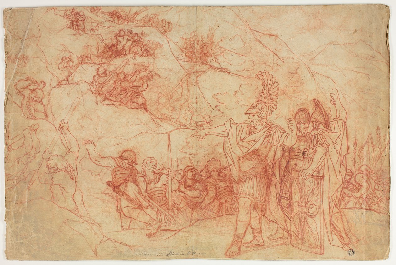 Comandante romano ordenando el ataque de Pietro da Cortona