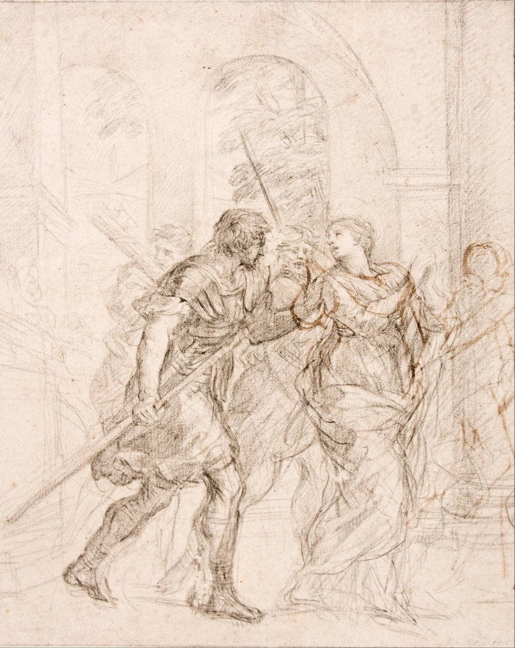 Santa (¿Martina) conducida al martirio de Pietro da Cortona