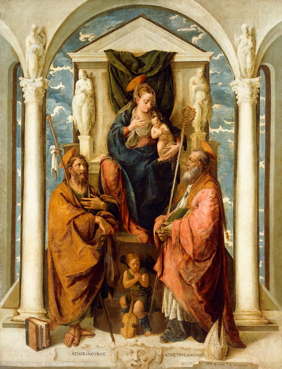 La Madonna y el Niño entronizados de Pietro de Marascalchi