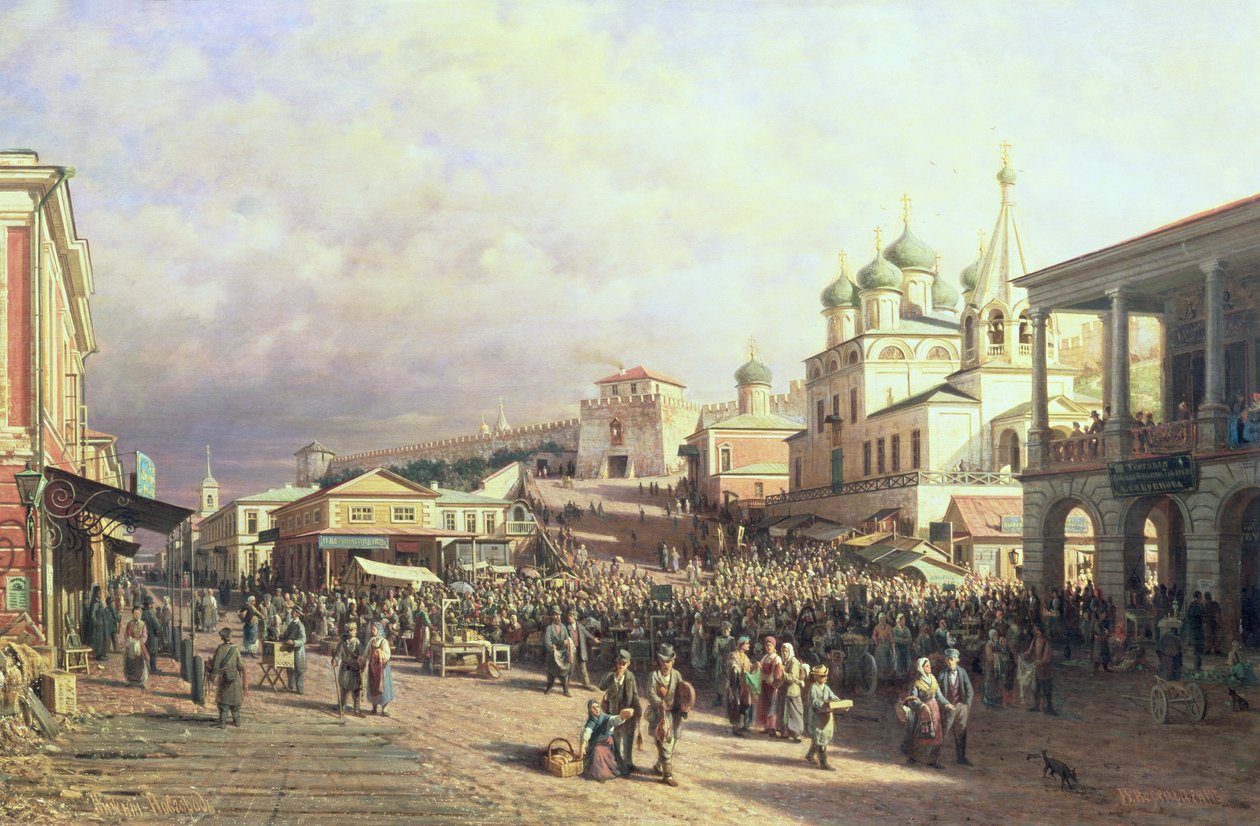 Mercado en Nishny, Novgorod, 1872 de Piotr Petrovitch Weretshchagin