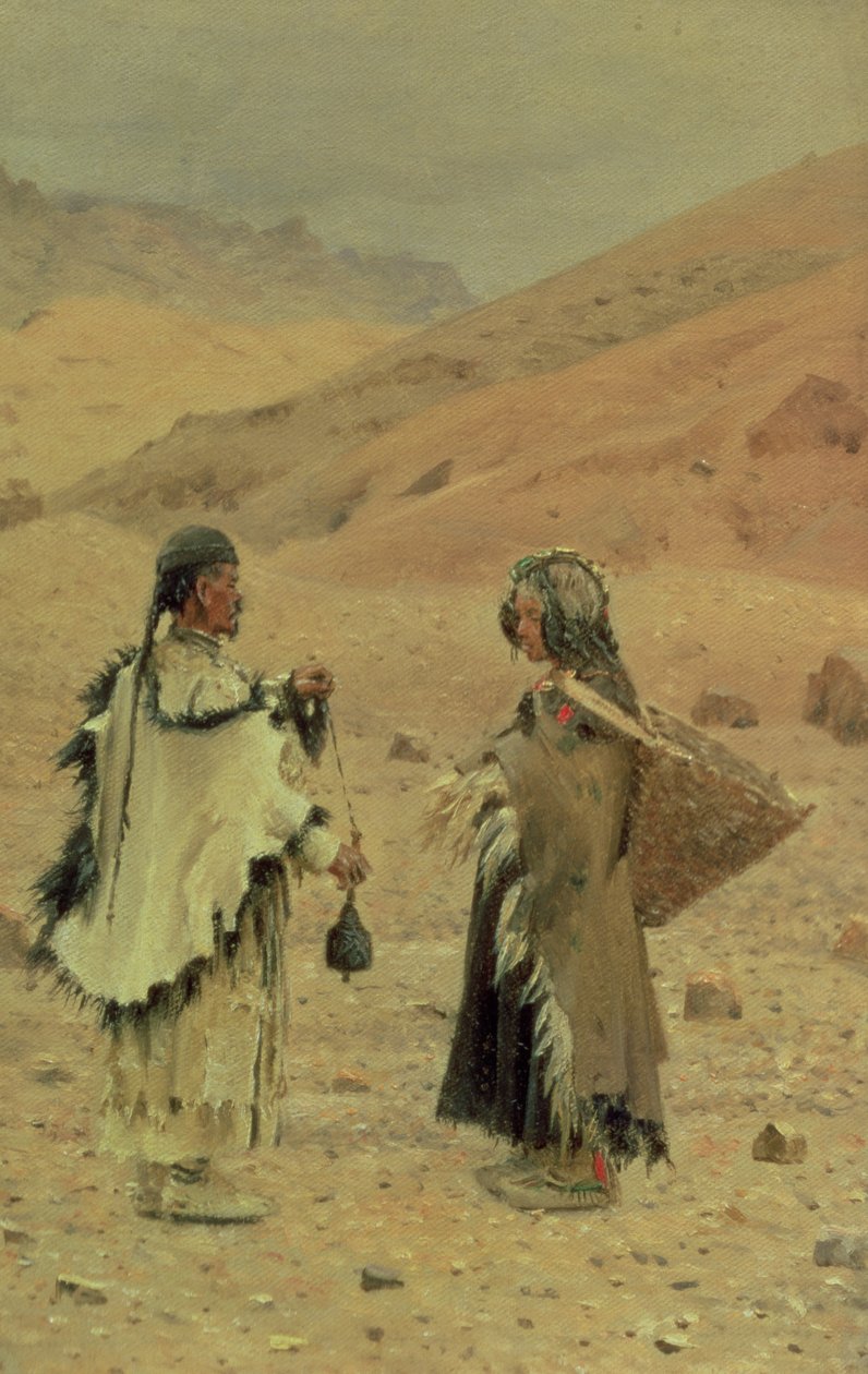 Tibetanos occidentales, 1875 de Piotr Petrovitch Weretshchagin
