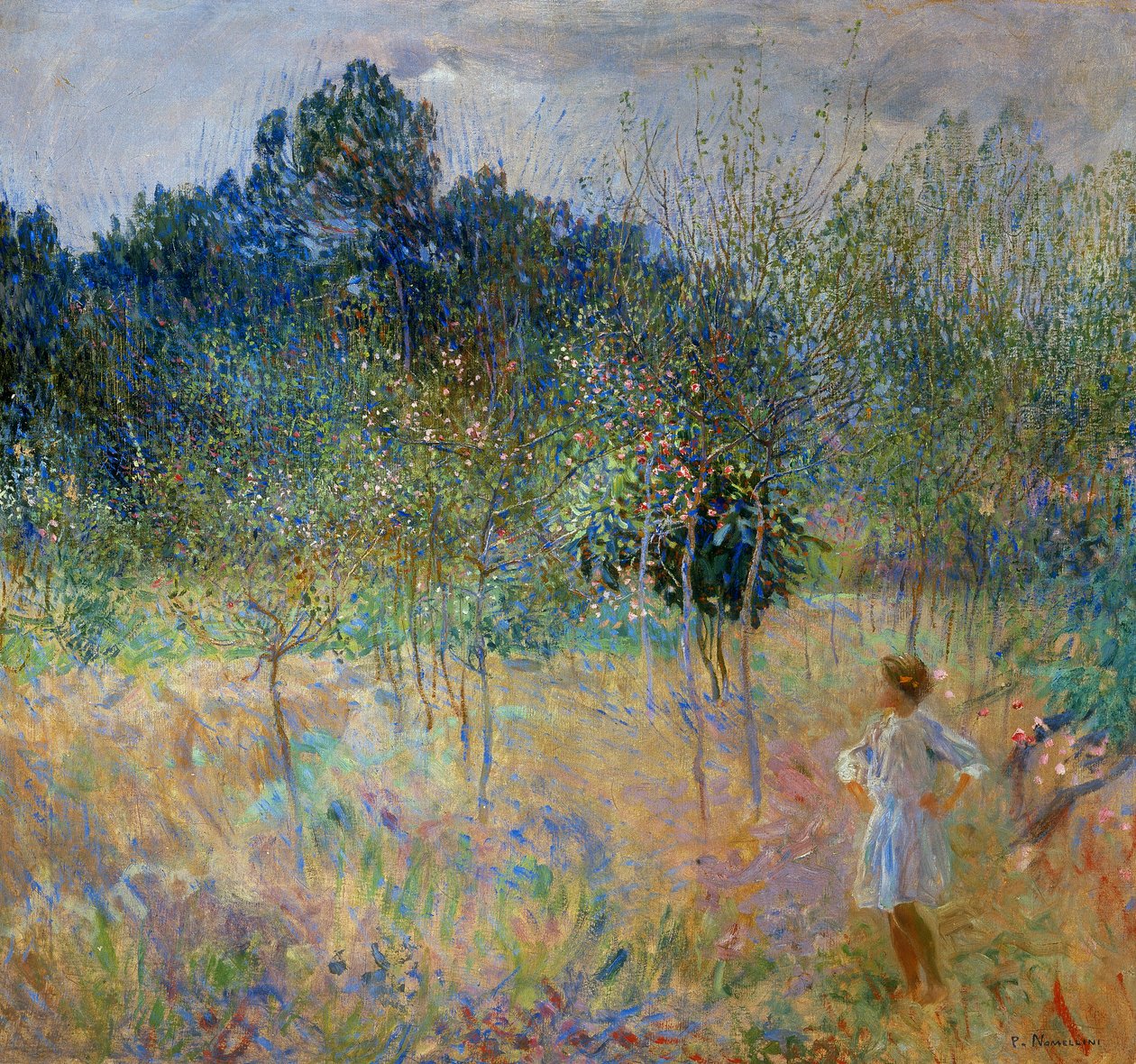 El campo en flor, o abril, 1910 de Plinio Nomellini