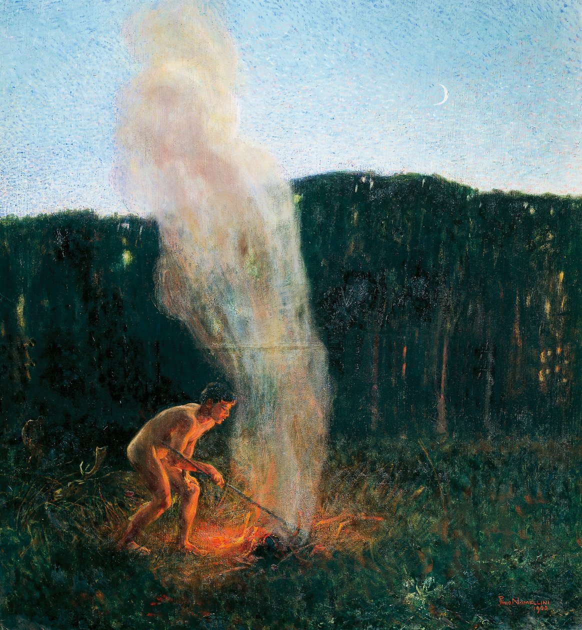 Columna de humo de Plinio Nomellini