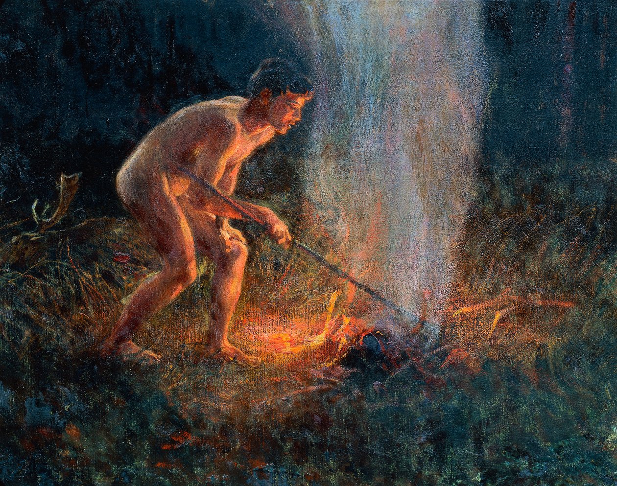 Columna de humo de Plinio Nomellini