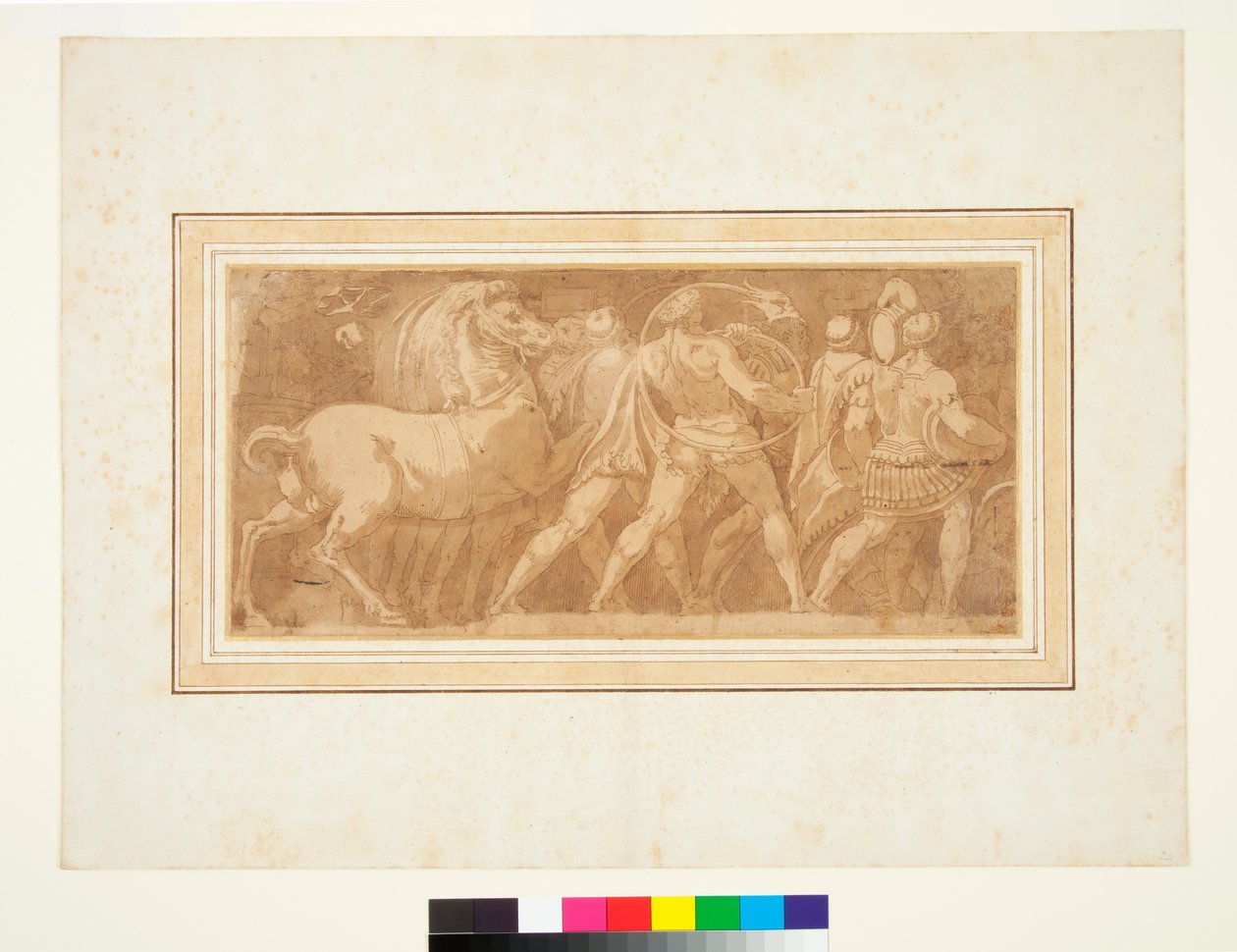 Friso con Parte de un Triunfo Romano de Polidoro da (after) Caravaggio