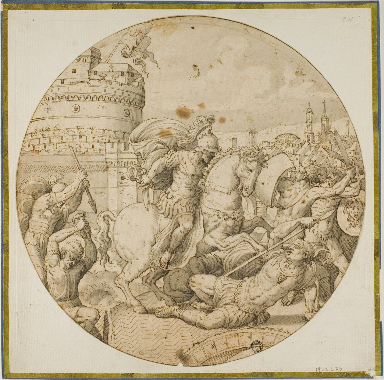 Horacio en el puente de Polidoro da Caravaggio
