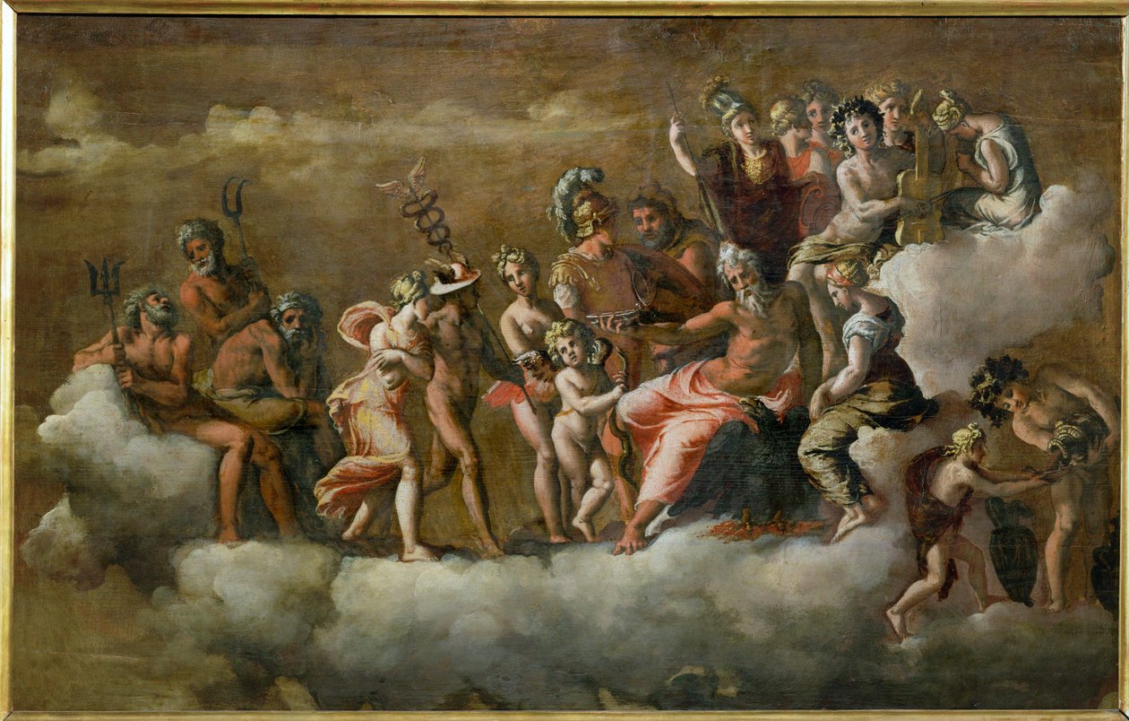 Psique recibió en el Olimpo ... de Polidoro da Caravaggio