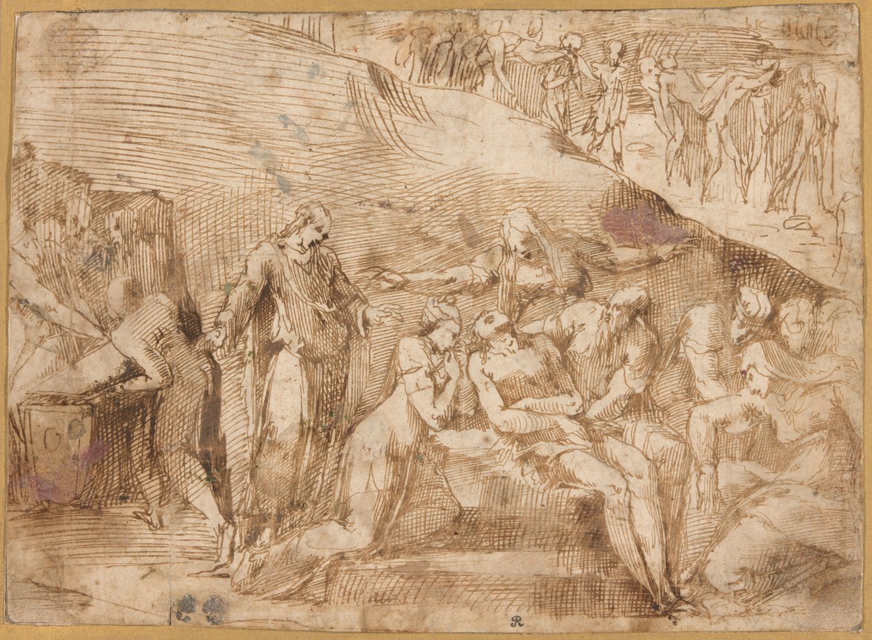 El lamento de Cristo (recto y verso) de Polidoro da Caravaggio