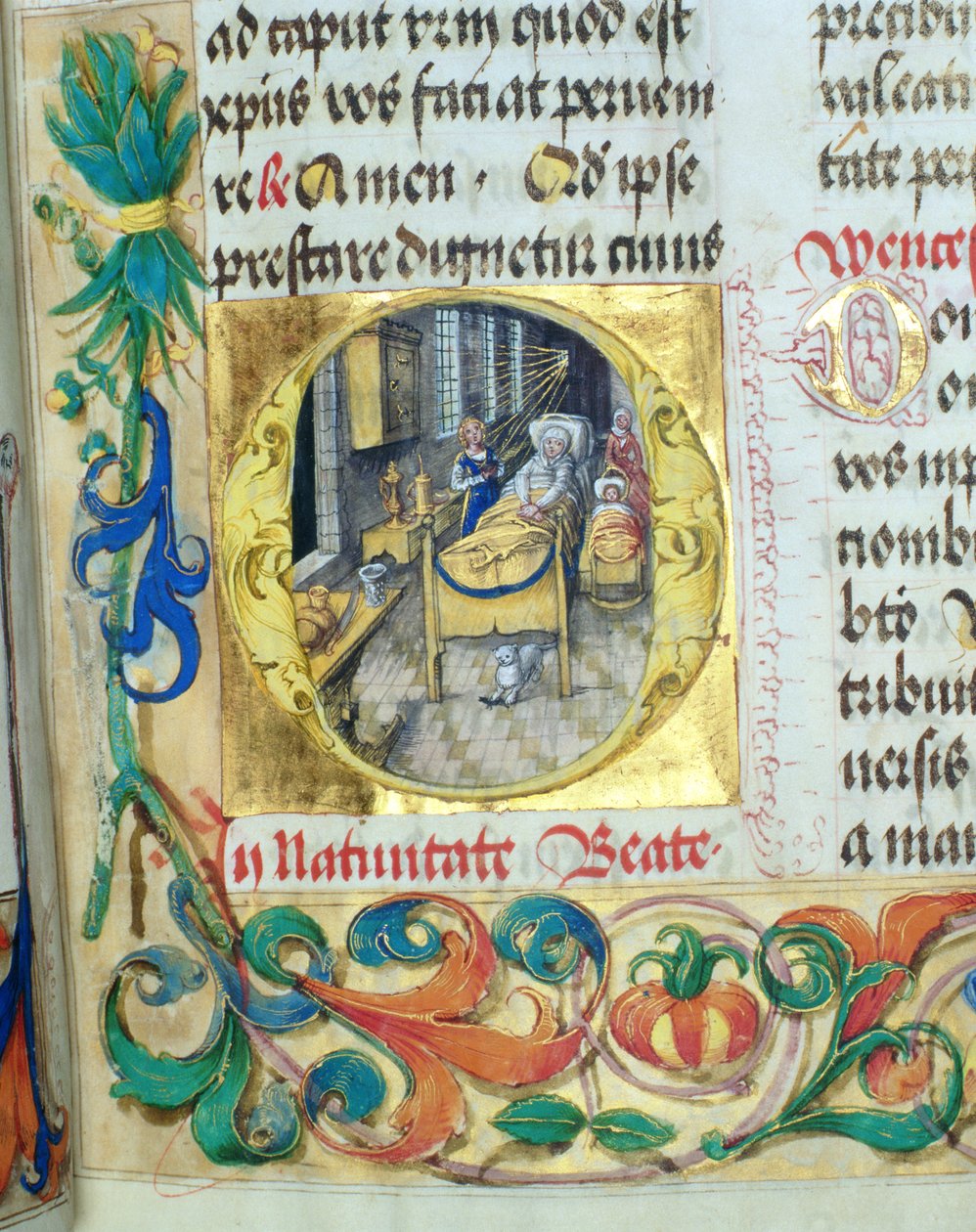 Nacimiento de la Virgen María del Pontifical del Obispo Erasmus Ciolek, c.1510 de Polish School