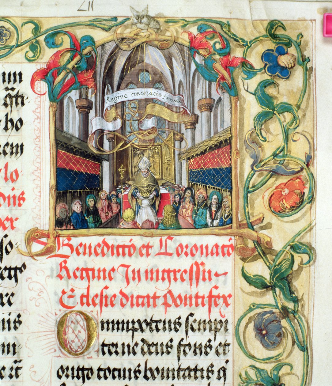 Coronación de la Reina de Polonia del Pontifical del Obispo Erasmus Ciolek, c.1510 de Polish School
