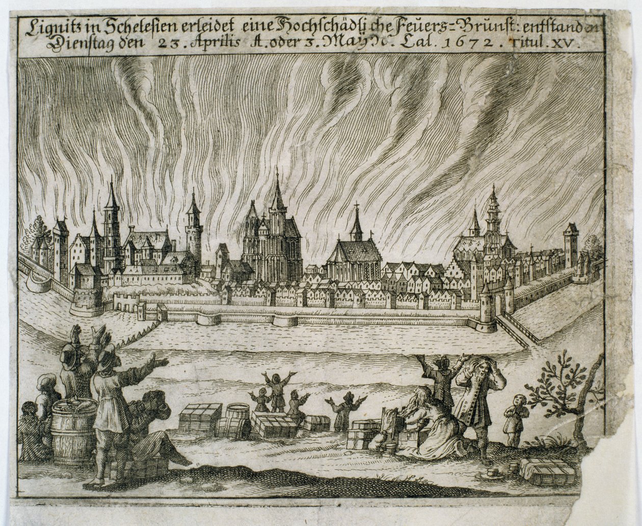 Leyenda del Fuego de los Dos, 1672 de Polish School