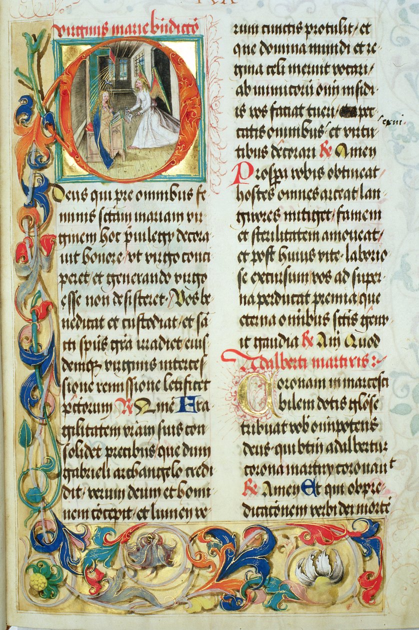La Anunciación del Pontifical del Obispo Erasmus Ciolek, c.1510 de Polish School