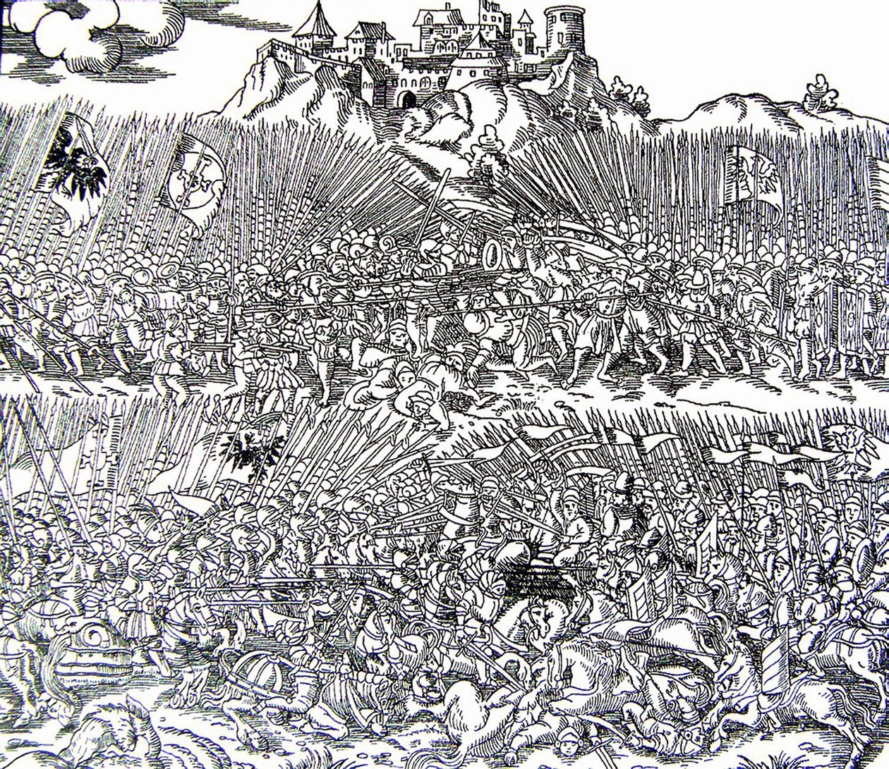 La batalla de Grunwald de Polish School