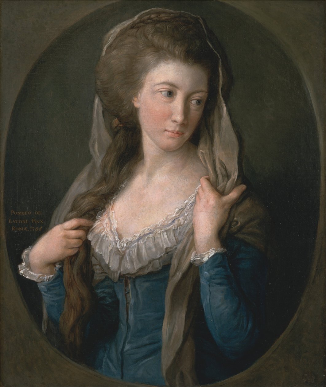 Retrato de una mujer, tradicionalmente identificada como Margaret Stuart, Lady Hippisley de Pompeo Batoni