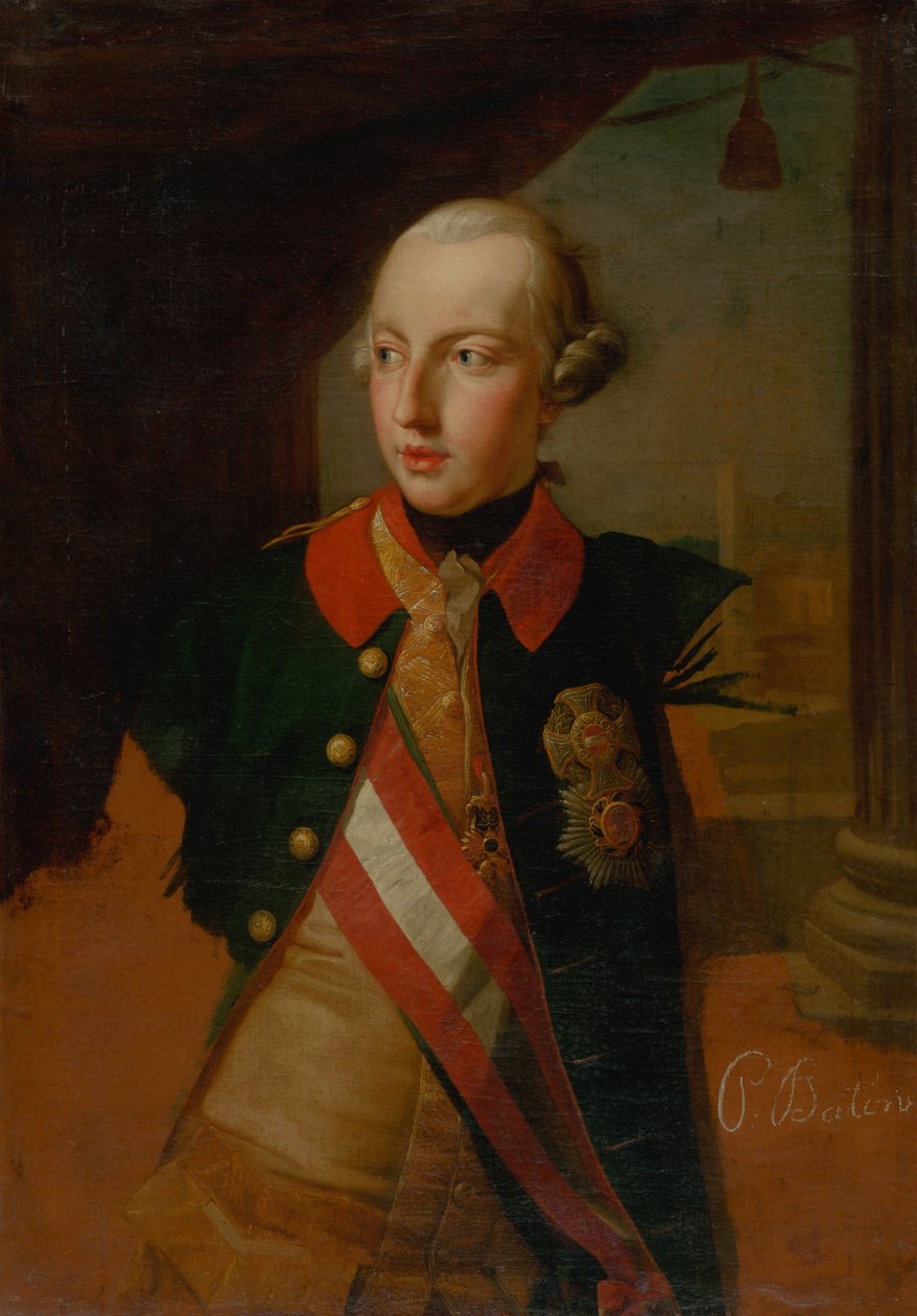 Estudio para el retrato del emperador José II de Pompeo Batoni