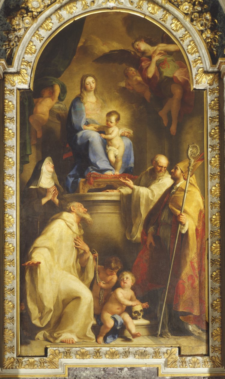 Madonna y la familia bendita Gabrielli de Pompeo Girolamo Batoni