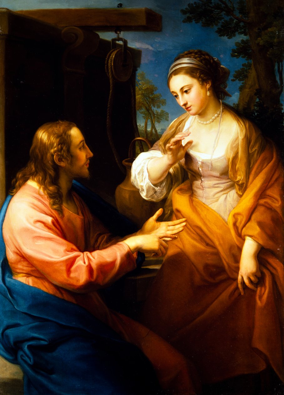 Cristo y la mujer de Samaria de Pompeo Girolamo Batoni