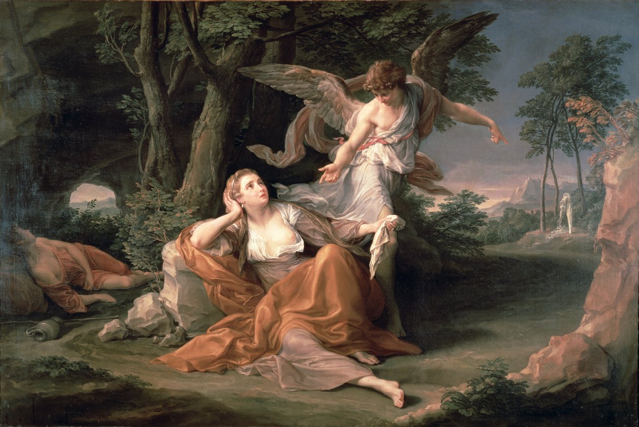Agar en el desierto de Pompeo Girolamo Batoni