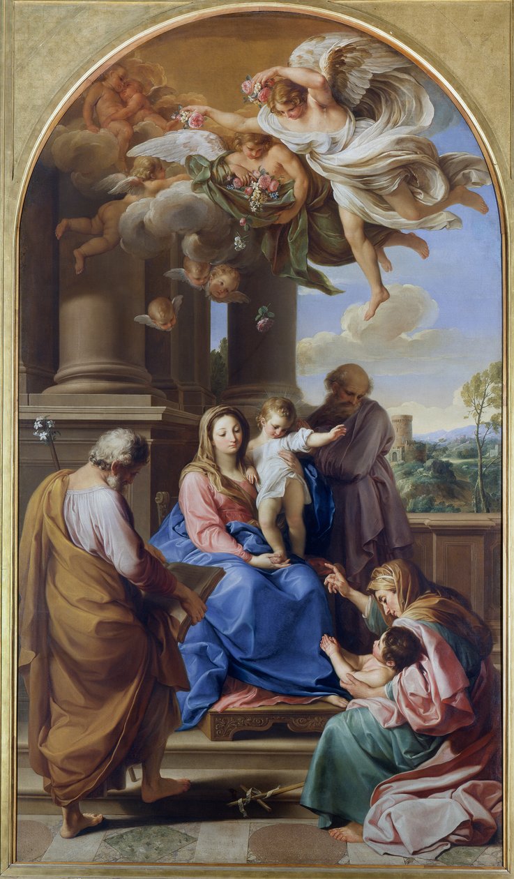 Madonna y el Niño con los santos José, Zacarías y Isabel y el infante San Juan de Pompeo Girolamo Batoni