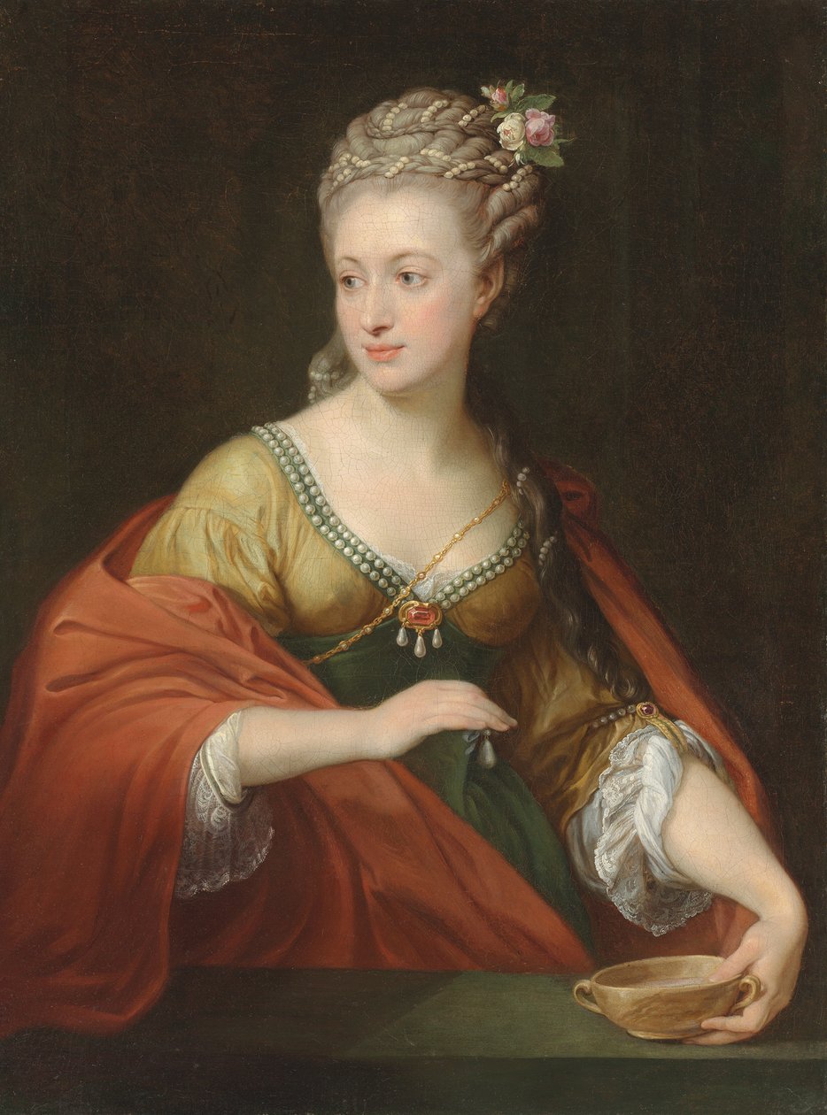 Retrato de Alexandra Evtikhievna Demidova 1724-1789 como Cleopatra, principios de 1770s de Pompeo Girolamo Batoni