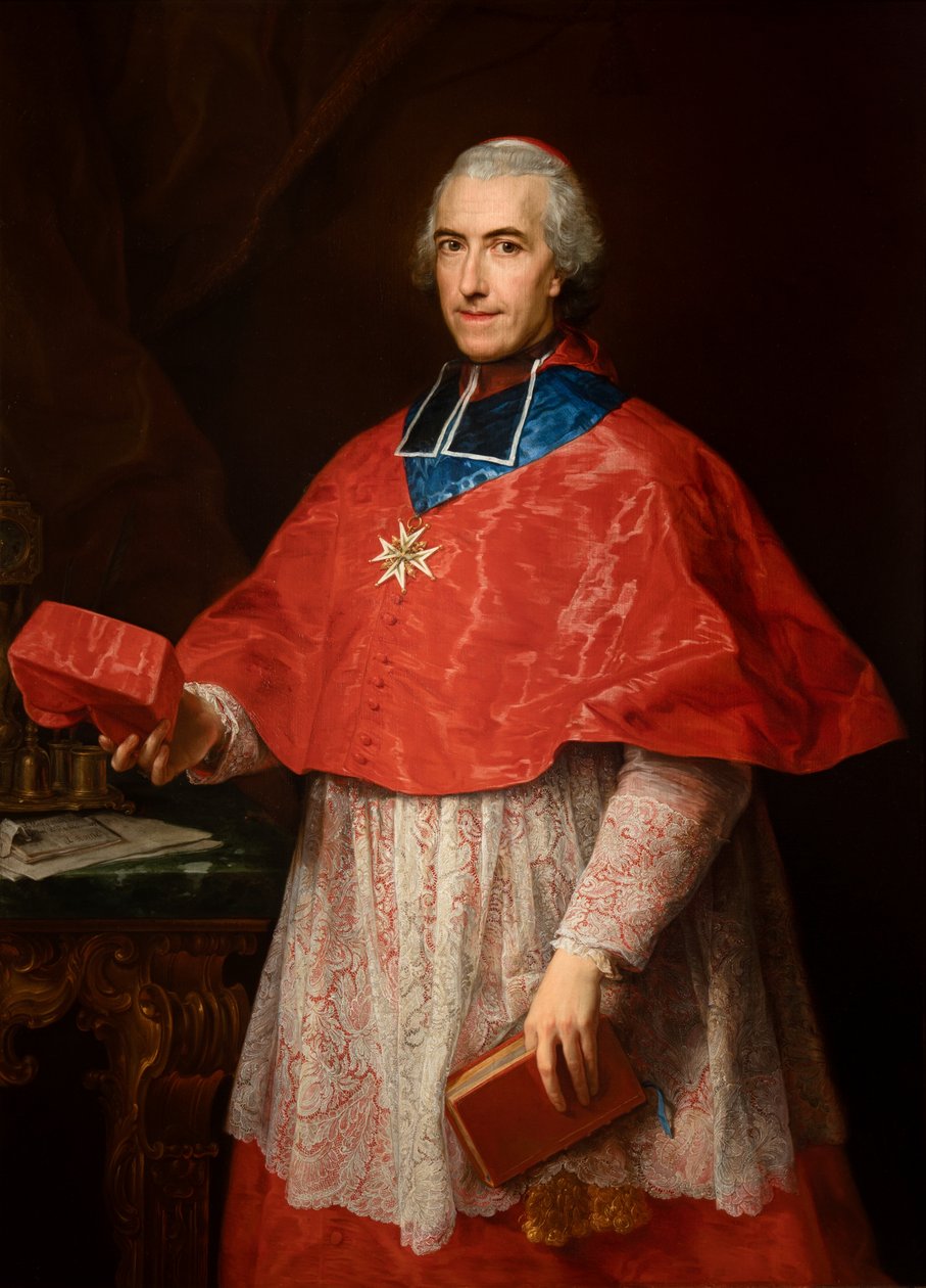 Retrato del cardenal Jean-François Joseph de Rochechouart de Pompeo Girolamo Batoni