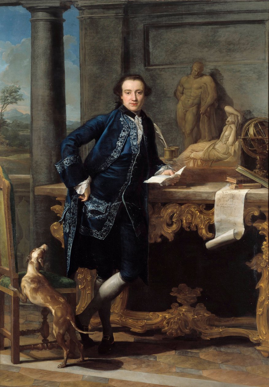 Retrato del intelectual inglés Charles John Crowles (1738-1811) de Pompeo Girolamo Batoni