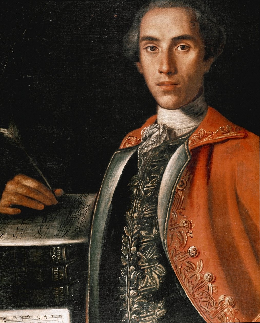 Retrato del compositor italiano Leonardo Leo (1694-1744) Pintura de Pompeo Batoni (1708-1787) Nápoles, Conservatorio di Musica San Pietro a Majella de Pompeo Girolamo Batoni