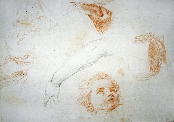 Estudios para el éxtasis de Santa Catalina de Siena de Pompeo Girolamo Batoni