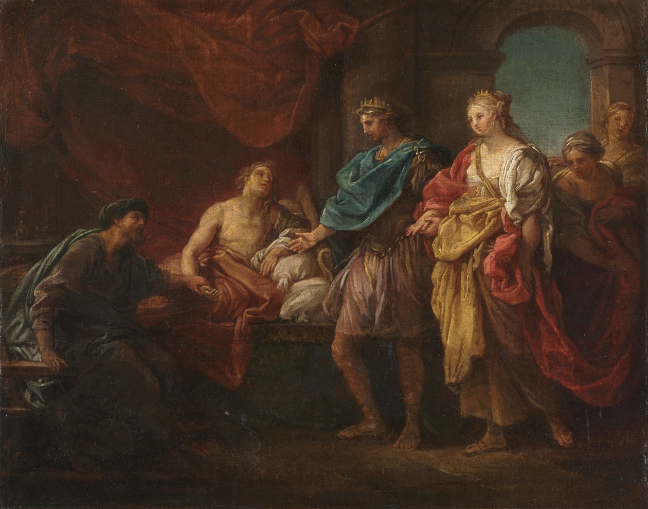 Estudio para "Antíoco y Estratónice", c.1746 (óleo sobre lienzo) de Pompeo Girolamo Batoni