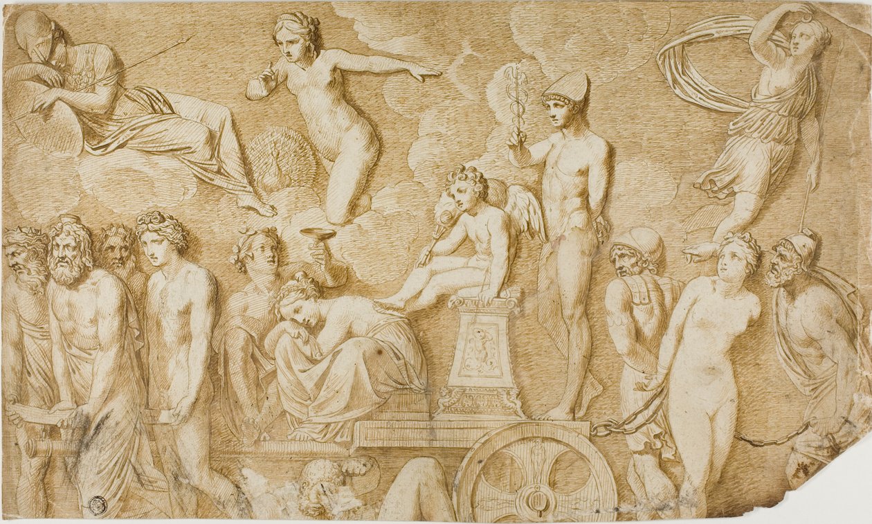 Triunfo del Amor (después de relieve antiguo) de Pompeo Girolamo Batoni
