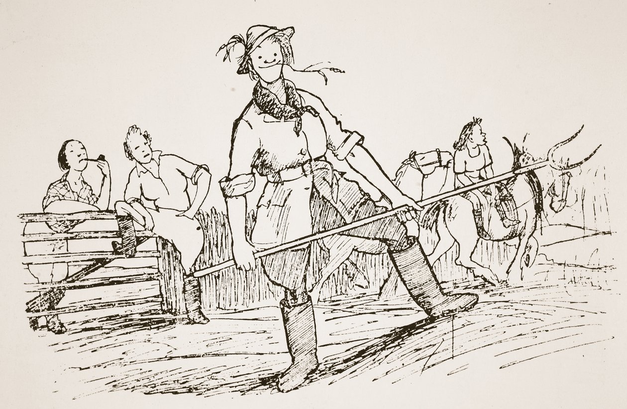 Volviendo a la tierra, ilustración de 
