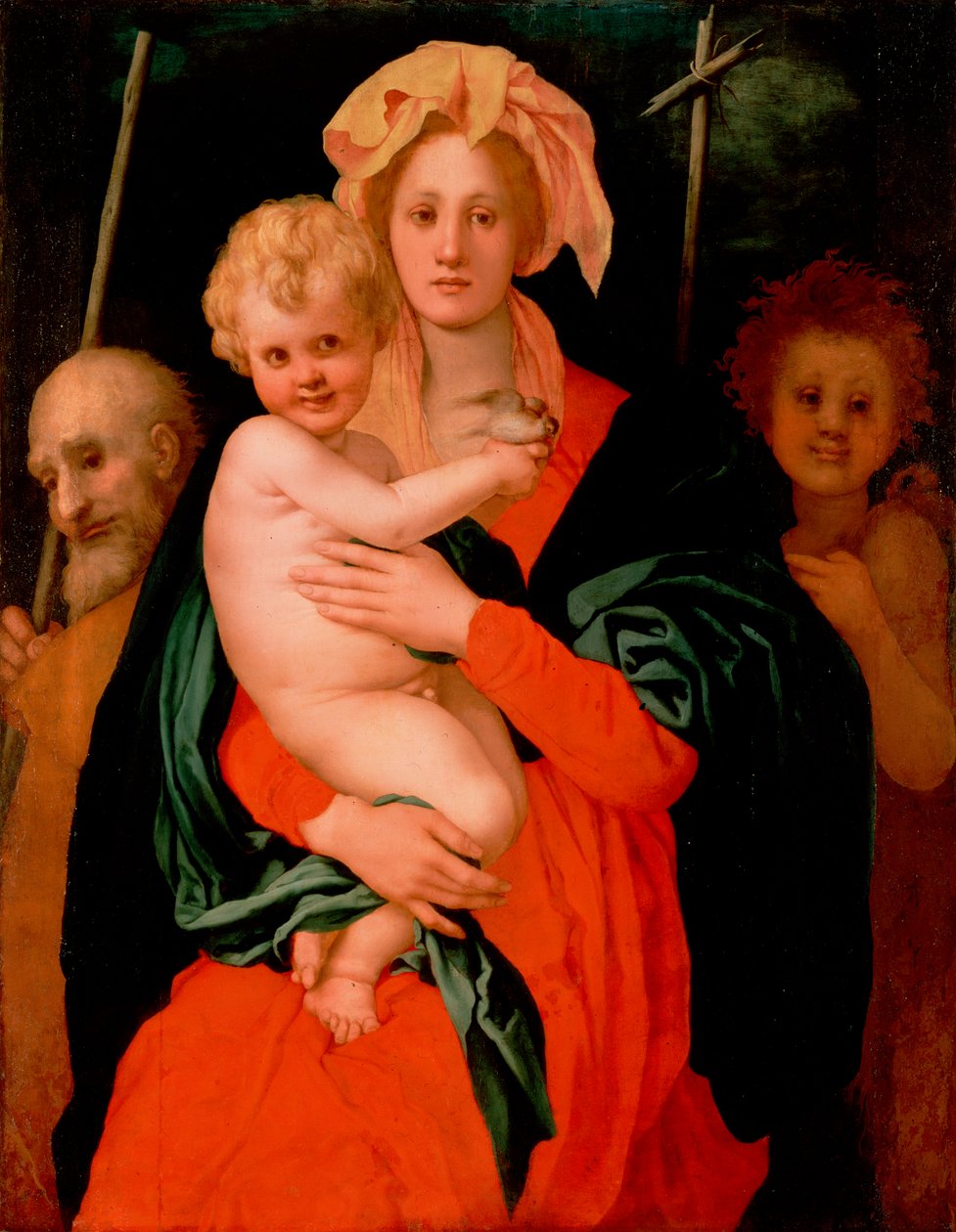 Madonna y Niño con San José y Juan el Bautista de Jacopo Pontormo