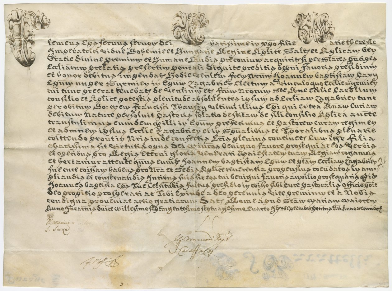 Carta apostólica del Papa Clemente XIV a la emperatriz María Teresa, septiembre de 1774 de Pope Clement XIV